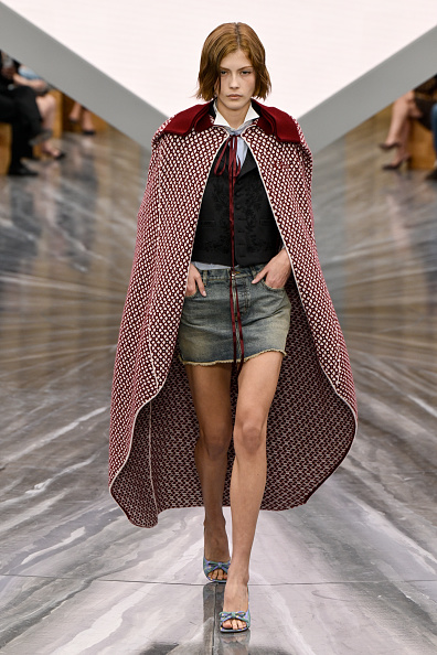 Model Leticia Hall walks on the runway at the Christian Dior Womenswear