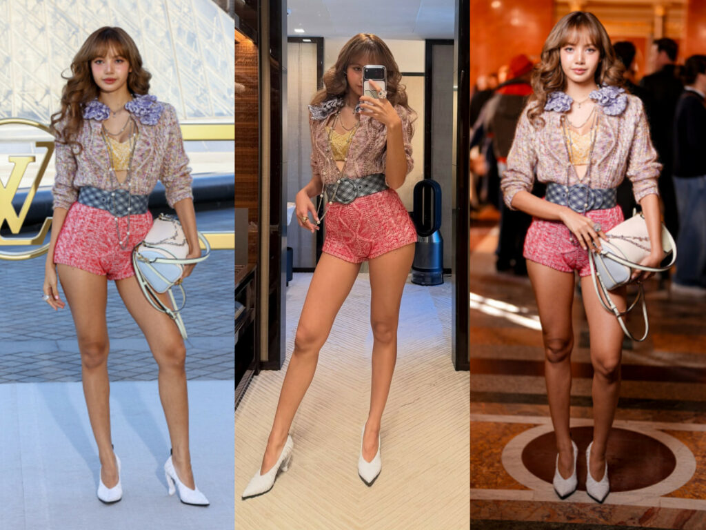 Blackpink Lisa Steals the Show in a Cardigan Sweater and Hot Pants Combo