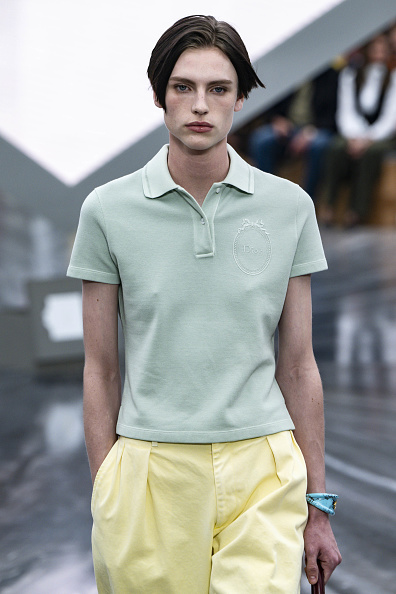Model on the runway.