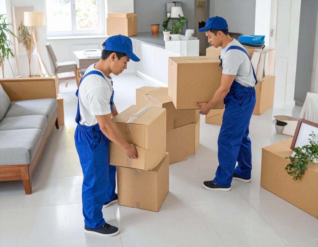 men moving boxes