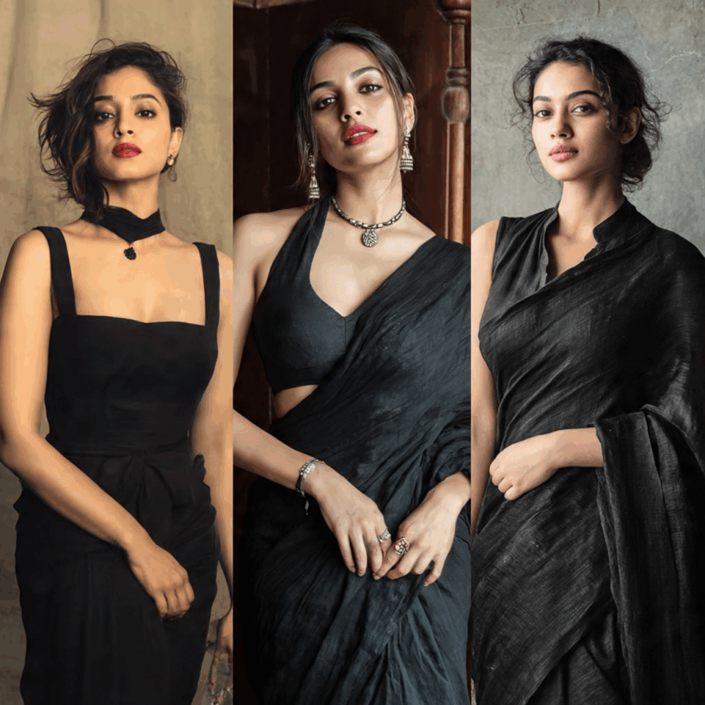black saree