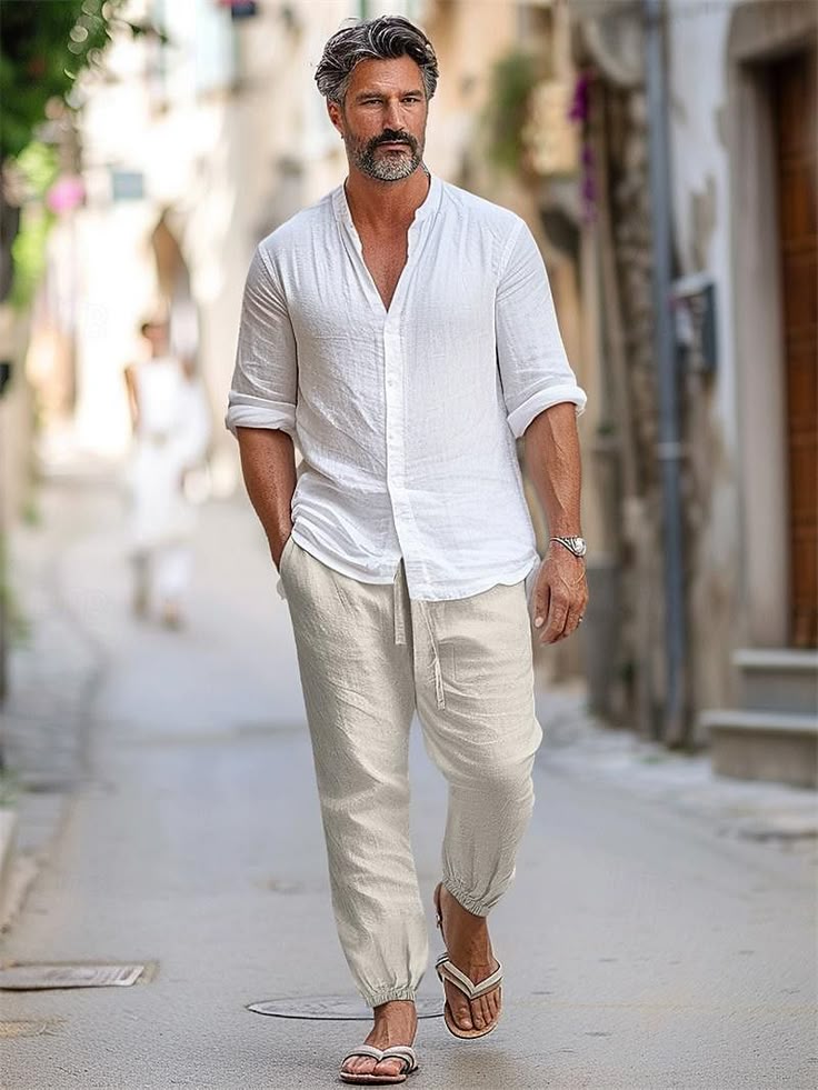 Classic Fit Ethical Linen Pants Men.