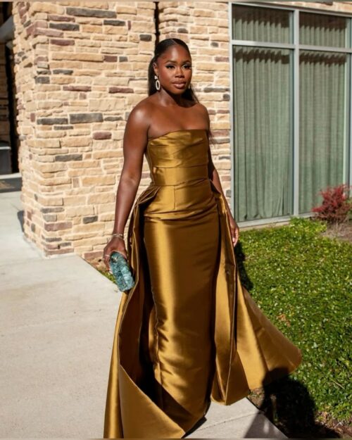 Premium Tube Wedding Guest Gown in the Contemporary Style.