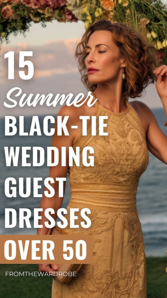 15 Classy Summer Black Tie Wedding Guest Dresses for Women Over 50
