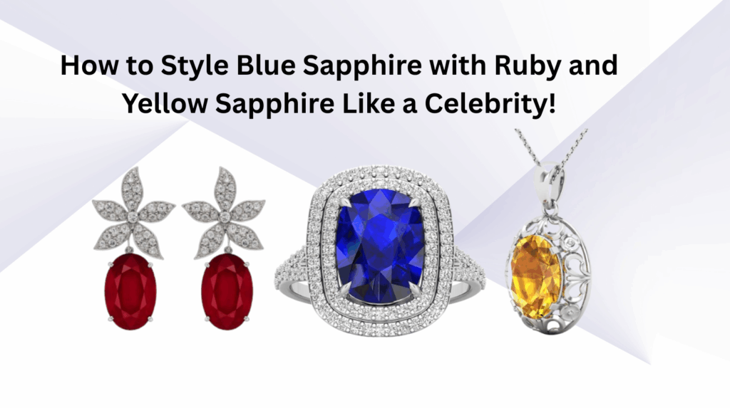 Yellow Sapphire and blue saphire stones