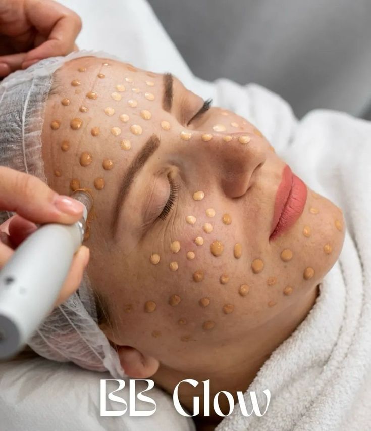 woman using BB Glow treatment