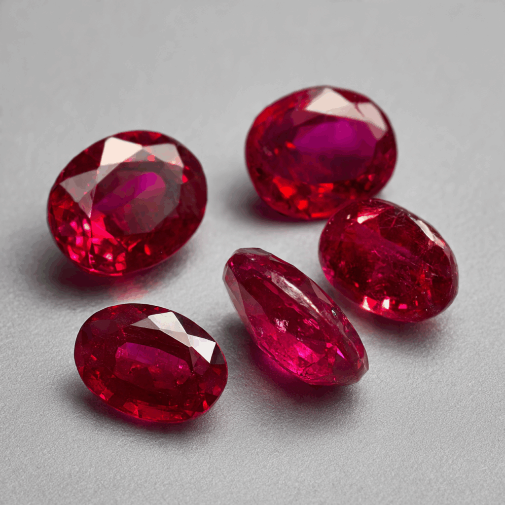 5 Natural Rubies