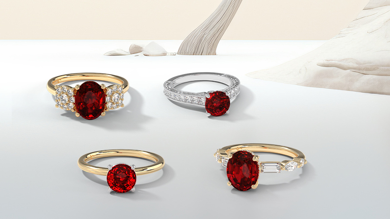 4 examples of the ruby wedding band