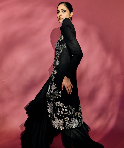 One model wearing Samant Chauhan collection First Breath