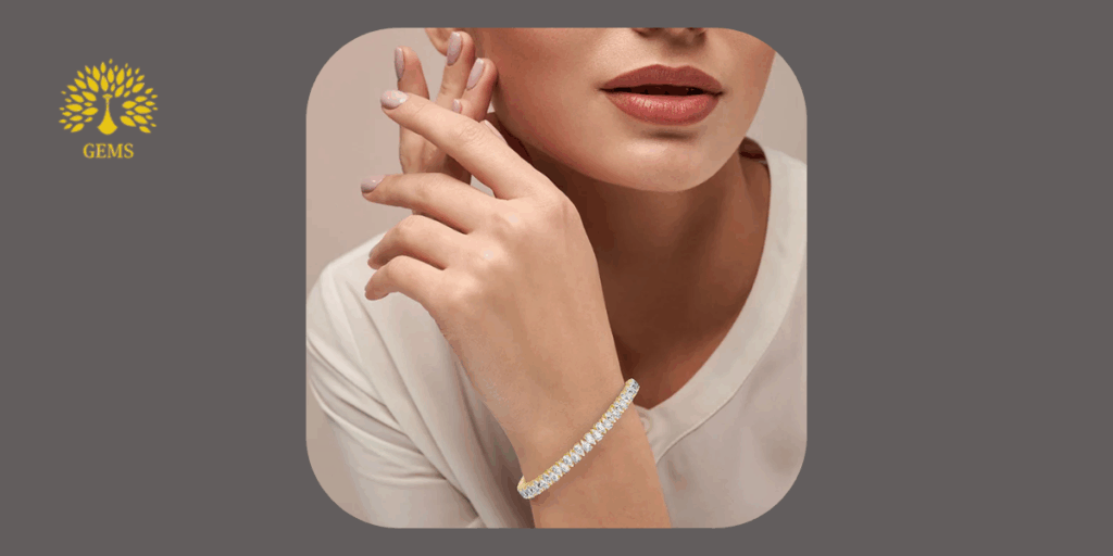 woman wearing a bangle to display the high cost for bangles price in Pakistan