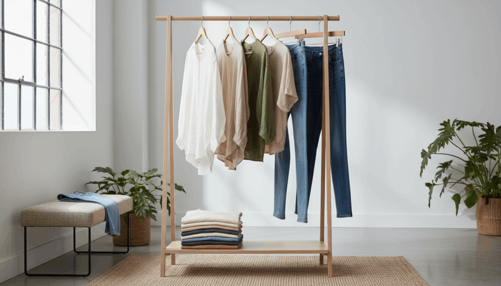 several examples of a skin-friendly wardrobe