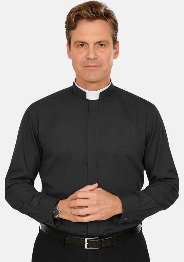 Priest wearing standard priest attire
