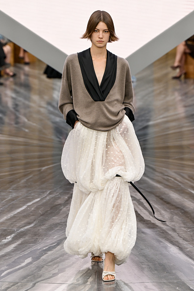 Model Dana Smith walks the runway during Christian Dior’s Spring/Summer 2026 collection.