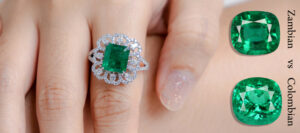 The Colombian emerald and Zambian emerald Both have admirable qualities, but they are different in their colors, clearness, and overall worth.