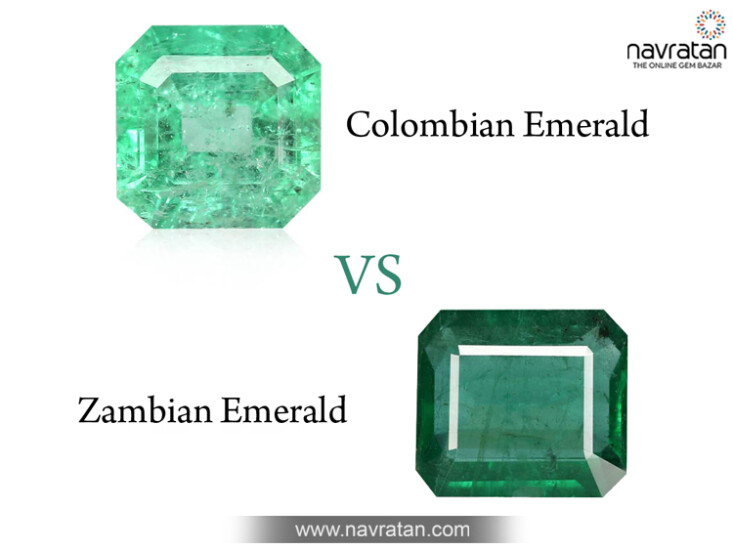 Zambian emerald and columbian emerald