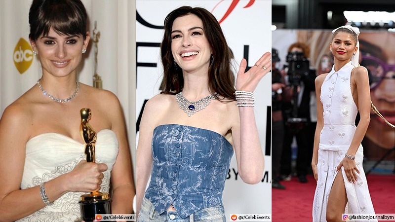 Hollywood celebs wearing a diamond tennis bracelet