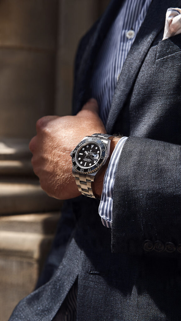Man wearing a Patek Philippe watch