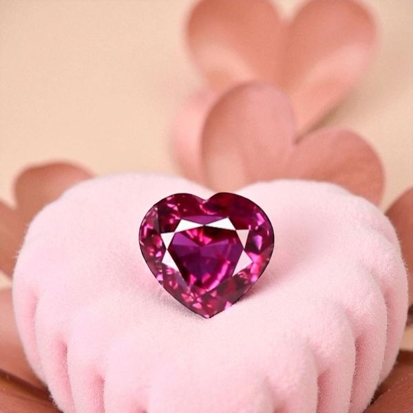 Heart Shape  ruby gemstone