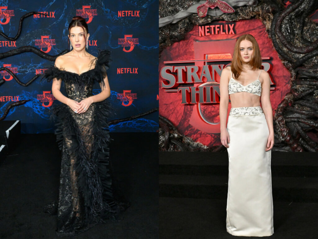 Millie Bobby Brown and Sadie Sink Wow in Gorgeous Red Carpet Attire at ‘Stranger Things’ Season 5 Premiere cover image