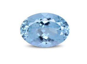 Oval aquamarine stone