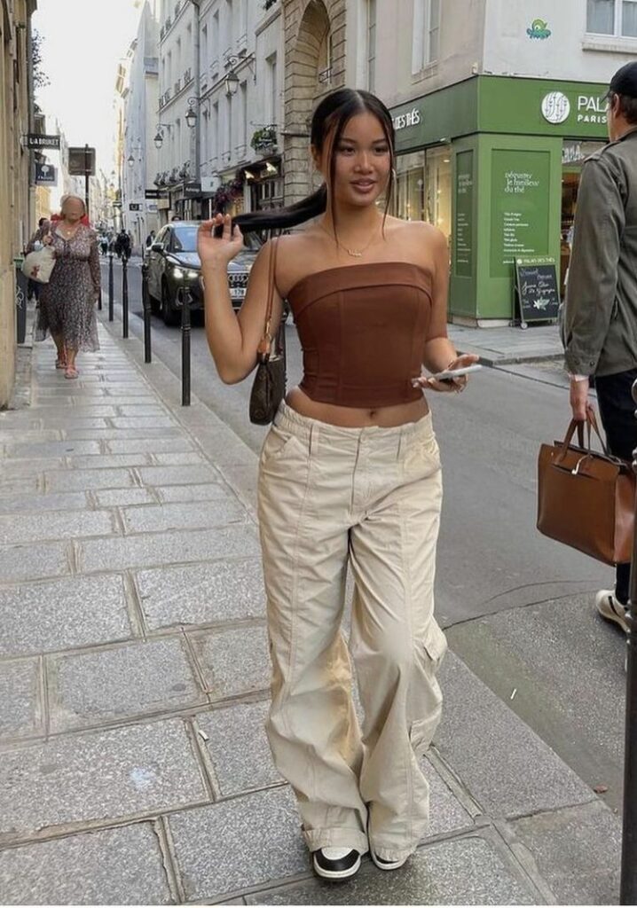 Cargo Pants + Tube Top