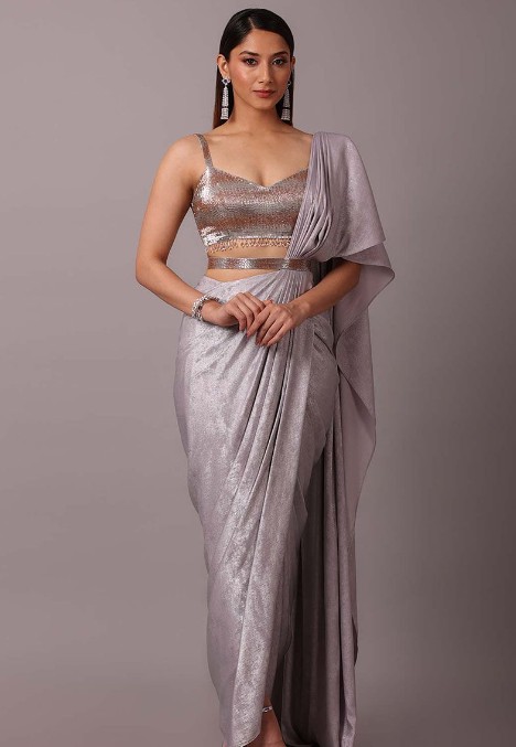 ready to wear sarees violet 