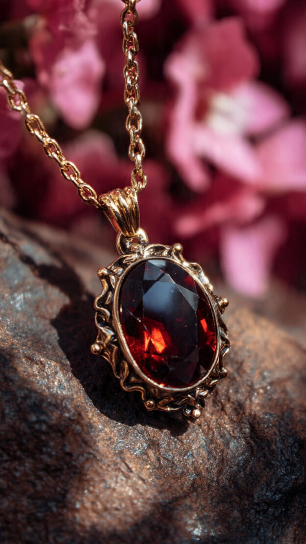 Garnet Stone Necklace