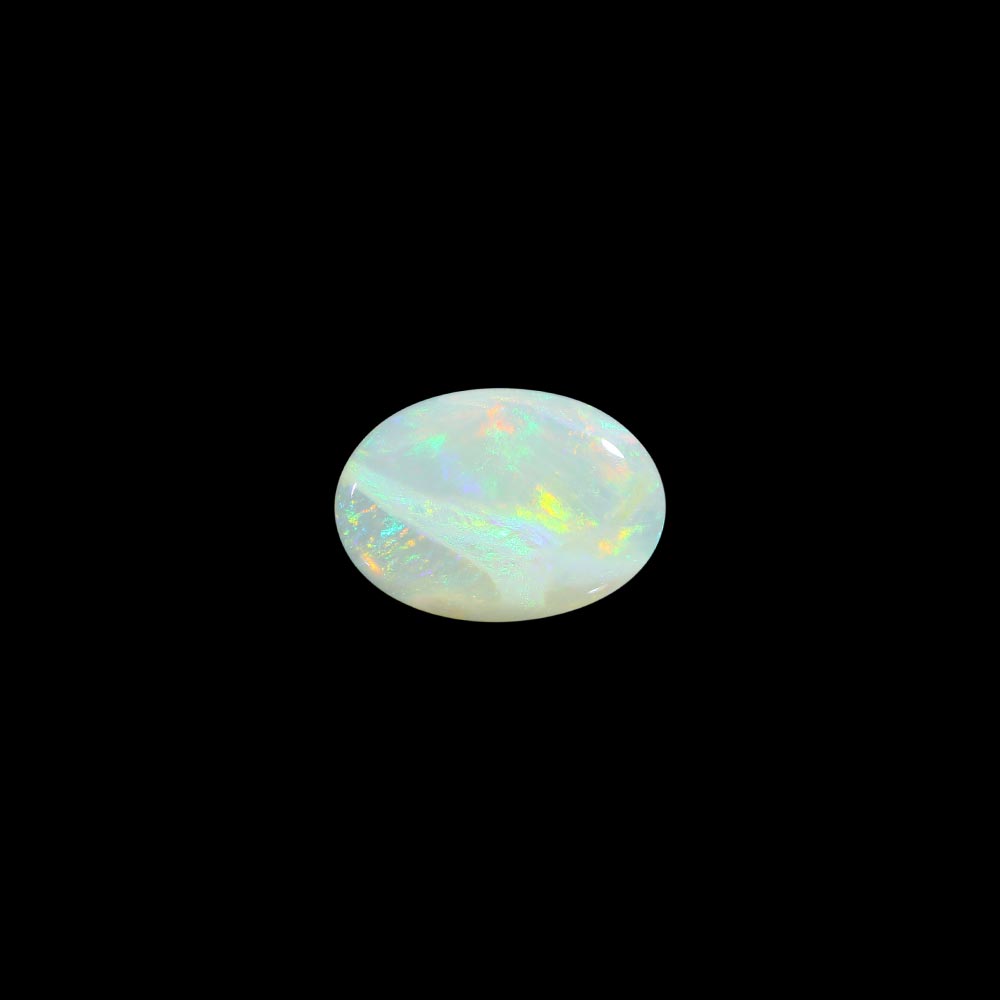 opal stone on black background