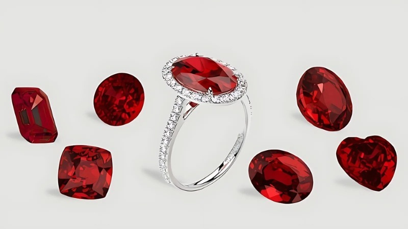 Halo ring with any precious gemstone and Toi et Moi ring