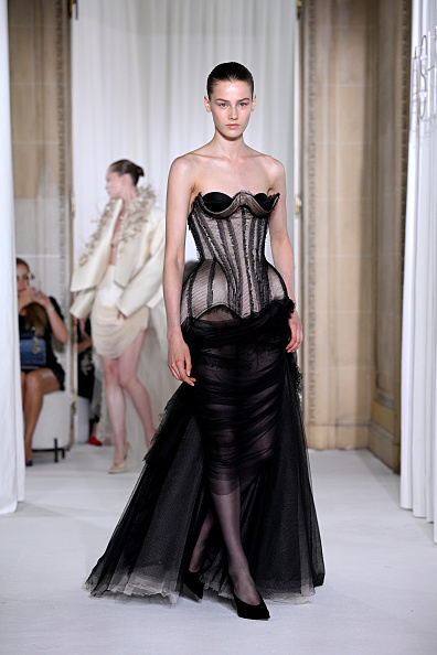 model wearing Ashi Studio Couture in Paris