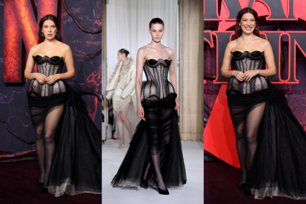 Millie Bobby Brown in Ashi Studio Couture for stranger things 5 red carpet