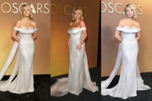Sydney Sweeney in white Custom Miu Miu at the 2025 Governors Awards