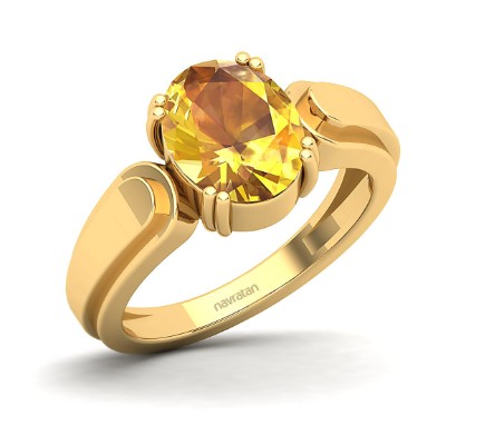 Womens yellow sapphire ring