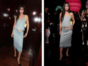 Blackpink Jennie Kim Rocks Sheer Tank Top and Skirt Set at Paris Fashion Week Chanel Spring 2026 Show