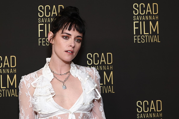Kristen Stewart attended the 2025 SCAD Savannah Film Festival in a Fleur Du Mal ‘Luxe’ triangle bra and Jillian Dempsey ‘Punk Lock’ necklace.