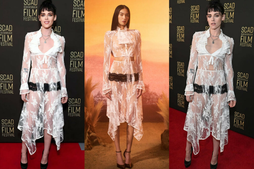 Kristen Stewart Steals the Show in the Stunning Rodarte Lace Ensemble at the 2025 SCAD Savannah Film Festival