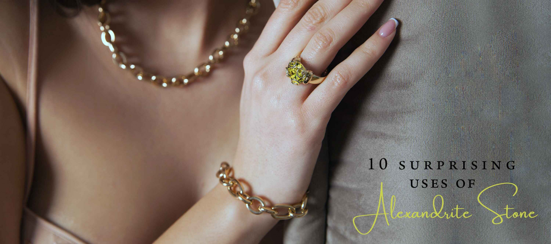 Woman wearing Alexandrite Stone ring
