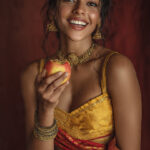 Healthy model eating good food