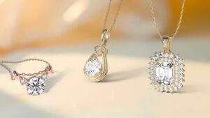 3 Lab grown diamond pendants