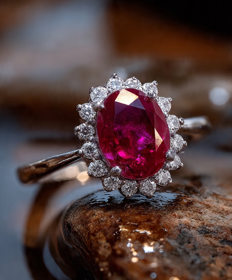 Ruby stone ring