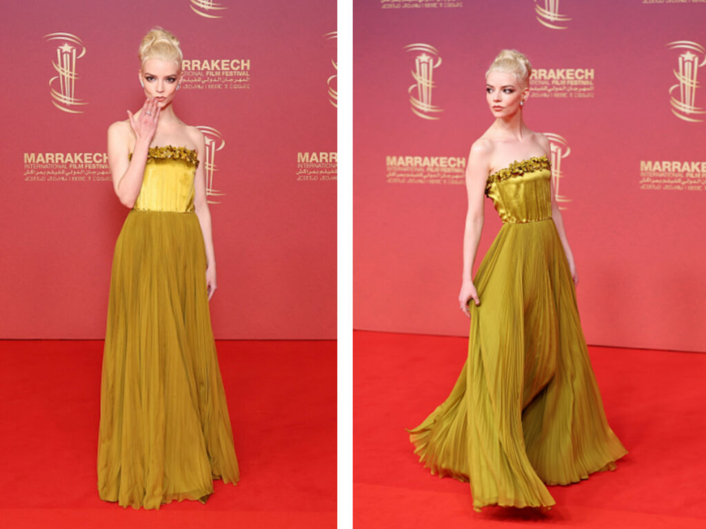 Anya Taylor-Joy in Dior Gown at the Marrakech International Film Festival