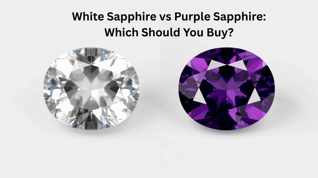 White Sapphire and Purple Sapphire stones