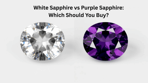 White Sapphire and Purple Sapphire stones