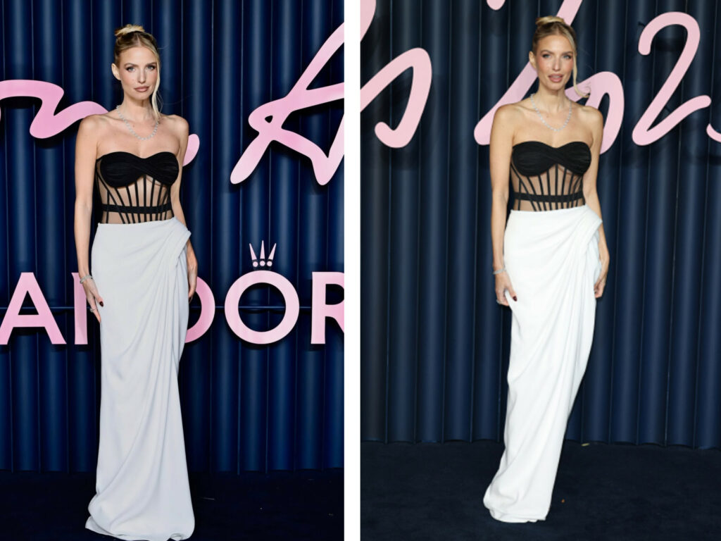 Leonie Hanne Stuns in a Gaurav Gupta Sculpted Dichrome Corset Gown at the 2025 Fashion Awards