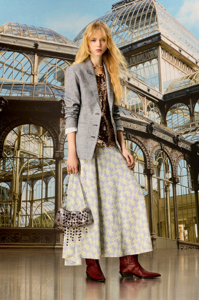 teeed style blazer with full length skirt