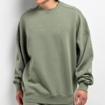 Light-Green-Oversized Ninth Hall Clothing rewneck-Mens-Sweatshirt