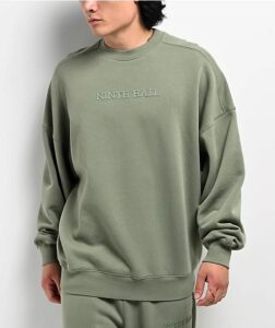 Light-Green-Oversized Ninth Hall Clothing rewneck-Mens-Sweatshirt