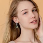 woman wearing Alexandrite Earrings
