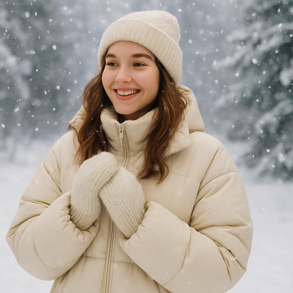 holiday fashion hacks girl in a comfortable coat