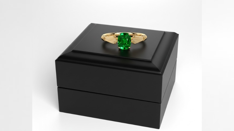 Emerald solitaire rings 